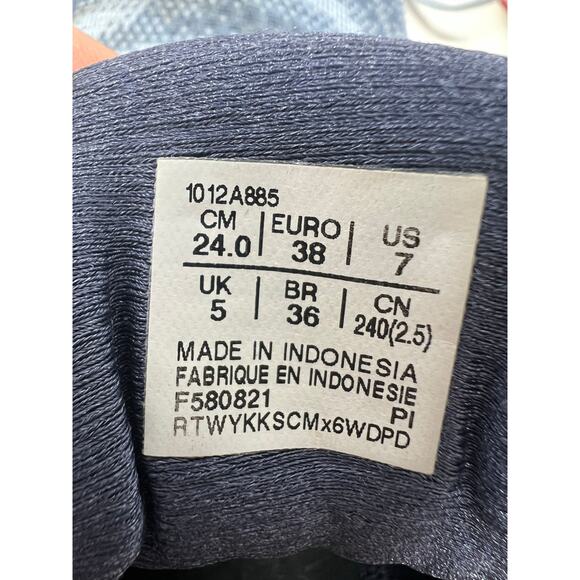 Asics Gel Nimbus Running Sneaker in Mist and Blazing Coral 7 - Picture 6 of 6